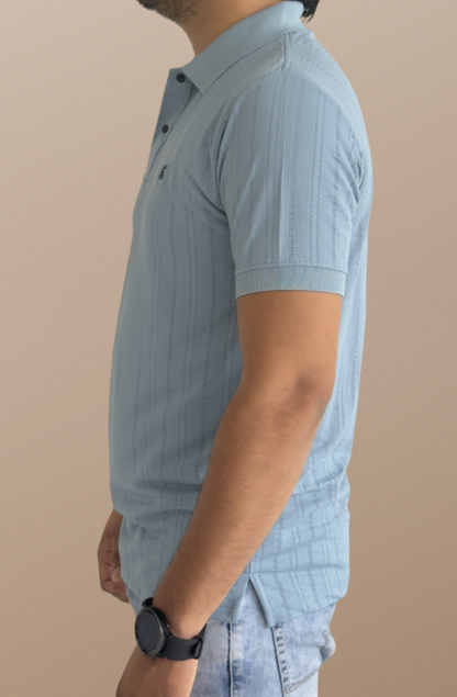 MEN'S Polo Collar Slim Fit Lycra T-shirt