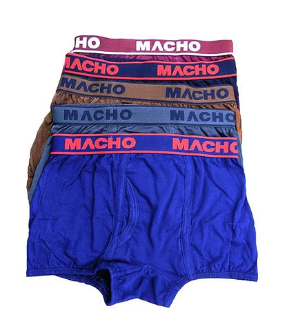 Macho Men's Cotton Mini Fine Assorted Trunk Pack of 4