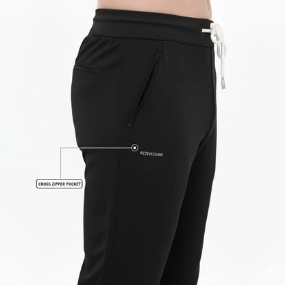 Men's Track Pant 4-way stretchable Lycra (Black)