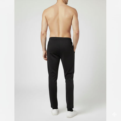 Men's Track Pant NS Lycra Light Weight Regular Fit (Black)