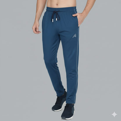 Men's Track Pant 4-way Lycra Regular fit (Blue)