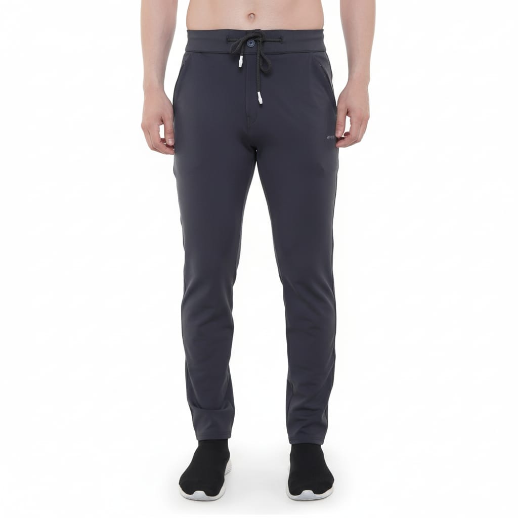 Men's Track Pant 4-way stretchable Lycra (GRAY)