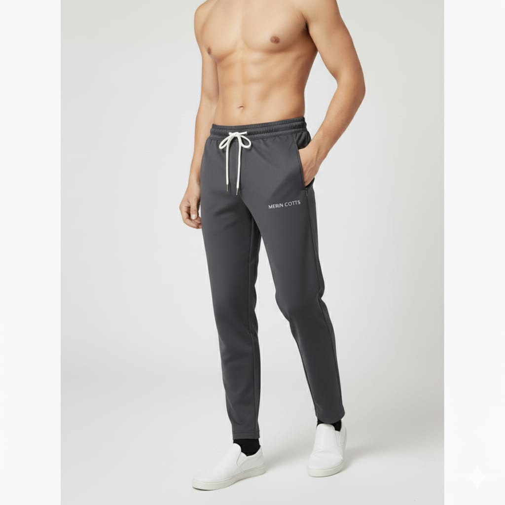 Men's Track Pant NS Lycra Light Weight Regular Fit (Grey)