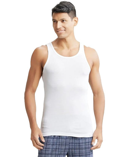 JOCKEY MEN'S WHITE VEST PACK OF 2