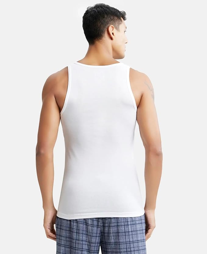 JOCKEY MEN'S WHITE VEST PACK OF 2