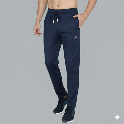 Men's Track Pant 4-way Lycra Regular fit (Navy Blue)