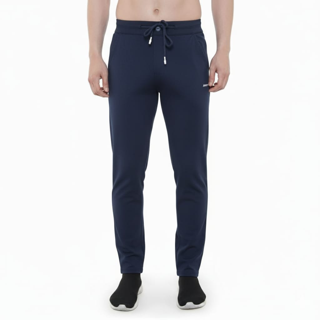 Men's Track Pant 4-way stretchable Lycra (NAVY BLUE )