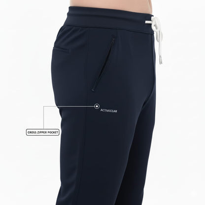 Men's Track Pant 4-way stretchable Lycra (NAVY BLUE )