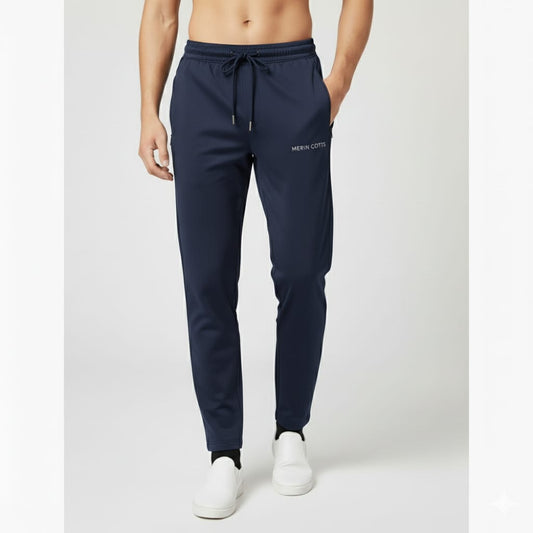Men's Track Pant NS Lycra Light Weight Regular Fit (Navy Blue)