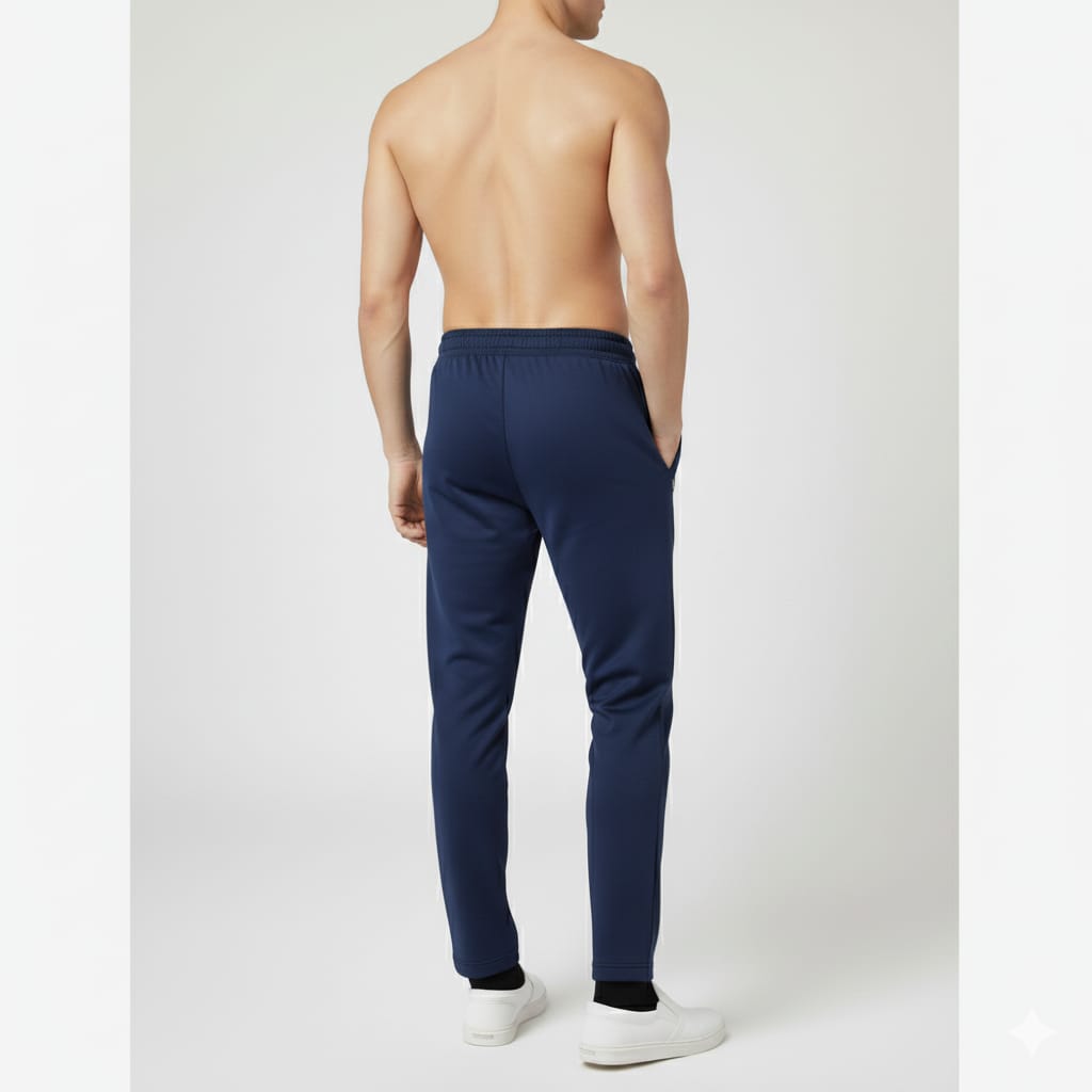 Men's Track Pant NS Lycra Light Weight Regular Fit (Navy Blue)