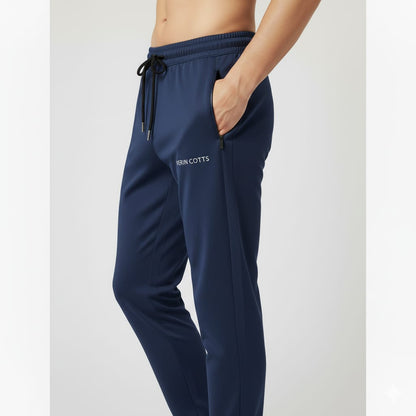 Men's Track Pant NS Lycra Light Weight Regular Fit (Navy Blue)