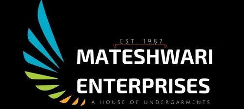 Logo of Mateshwari Enterprises with colorful wings on a black background